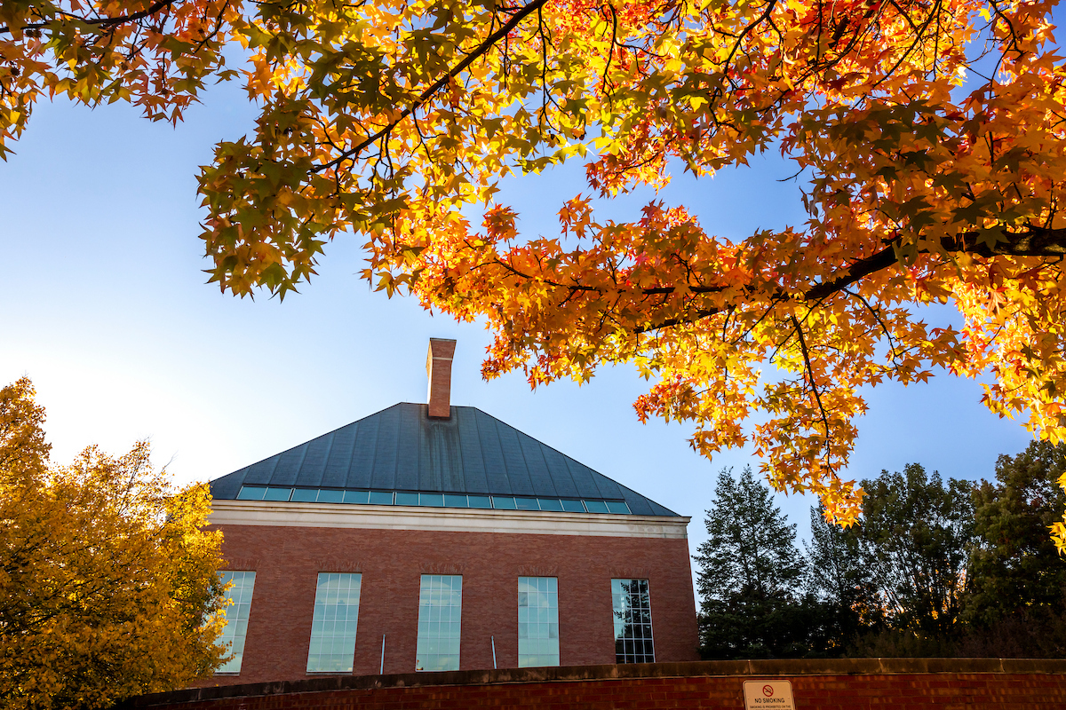 Sunset over the engineering quad
