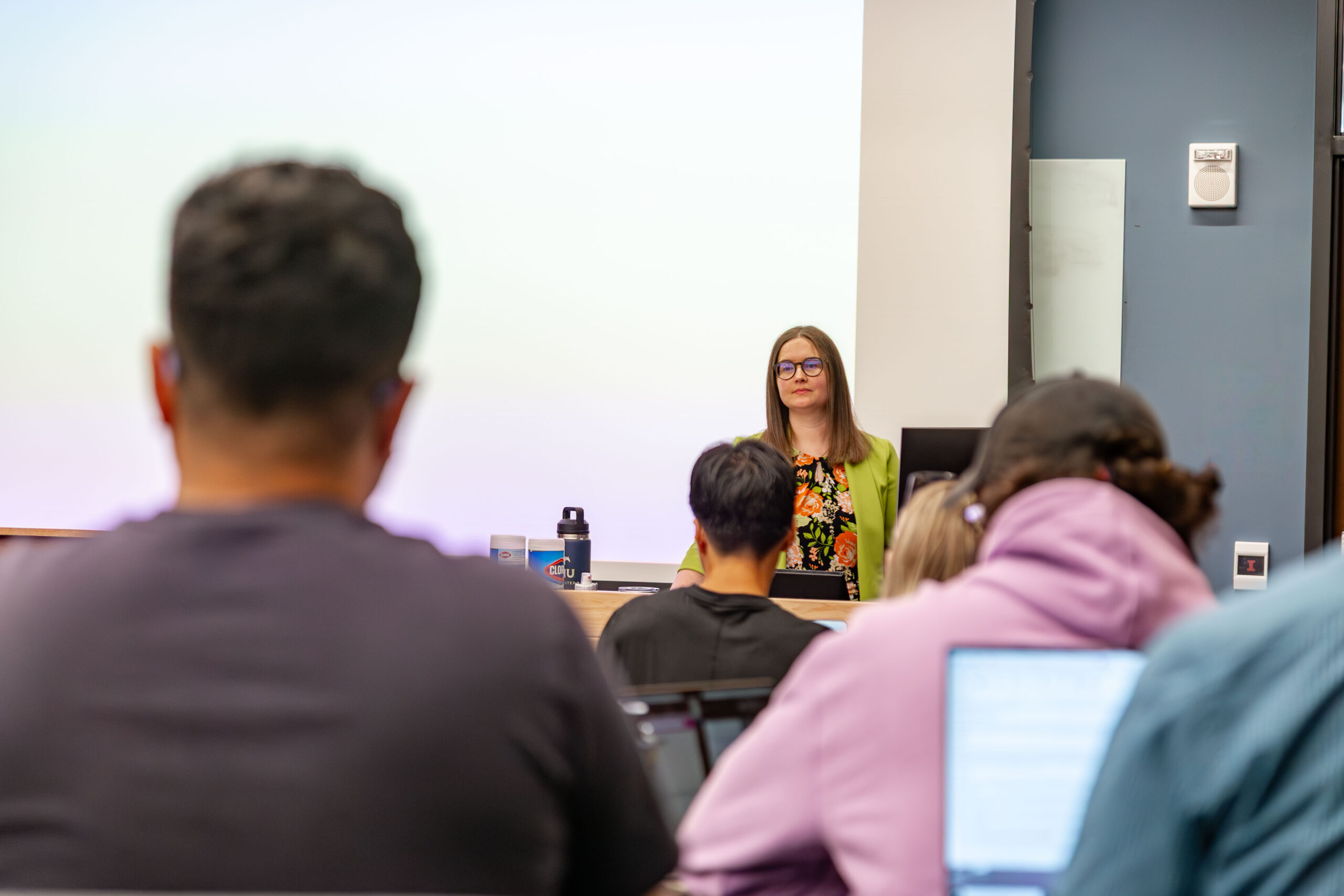 Professor Gerke teaches a class.