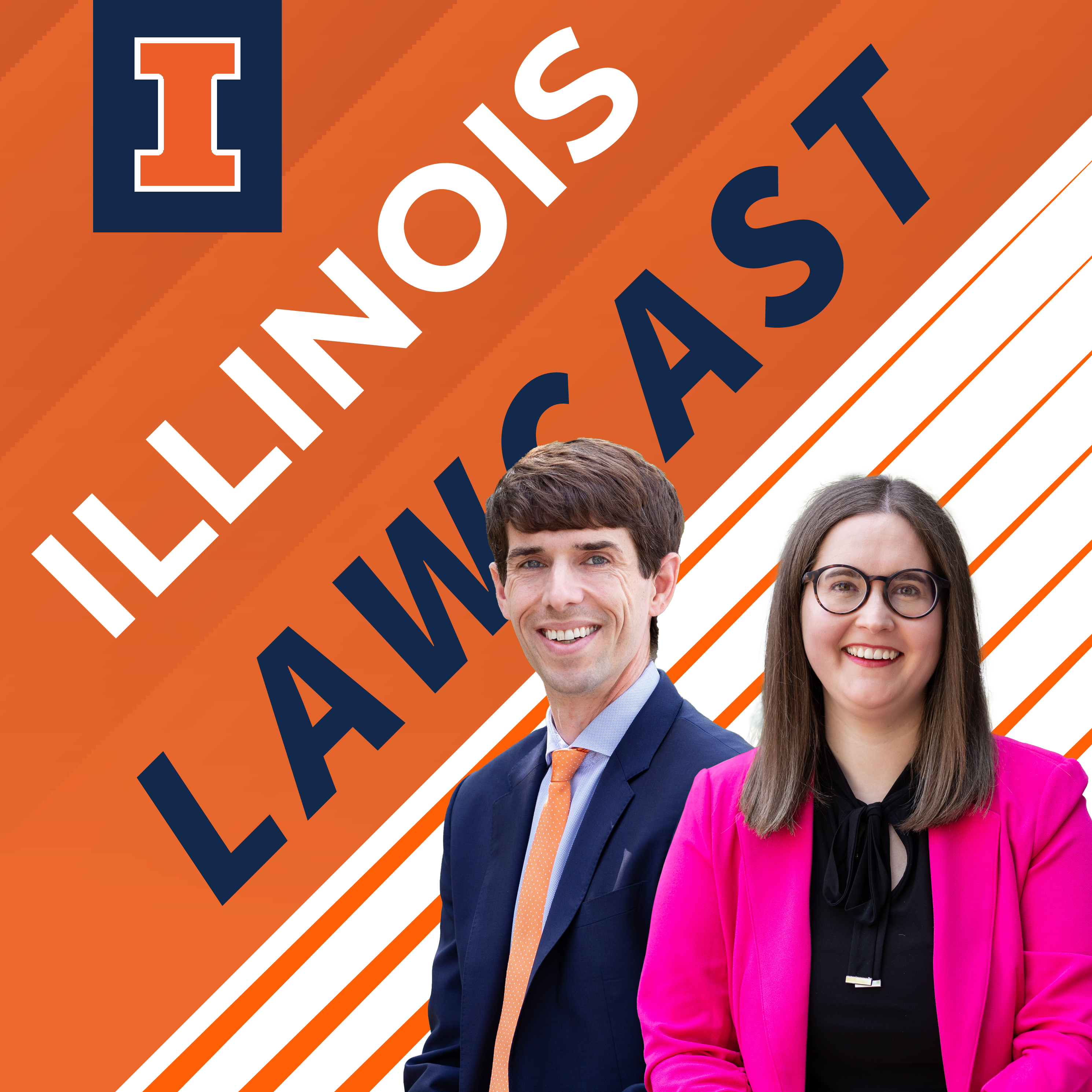 Illinois LawCast logo with headshots of Bill Watson and Sara Gerke