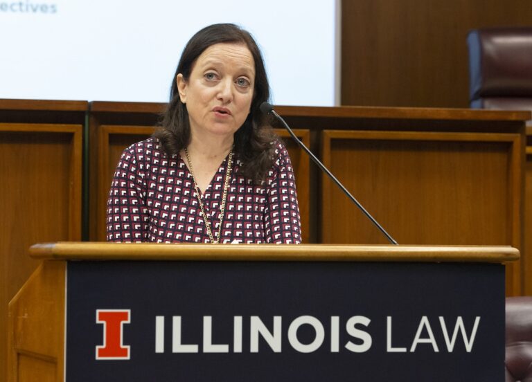 Professor Jackie Ross speaks during an event in the Auditorium