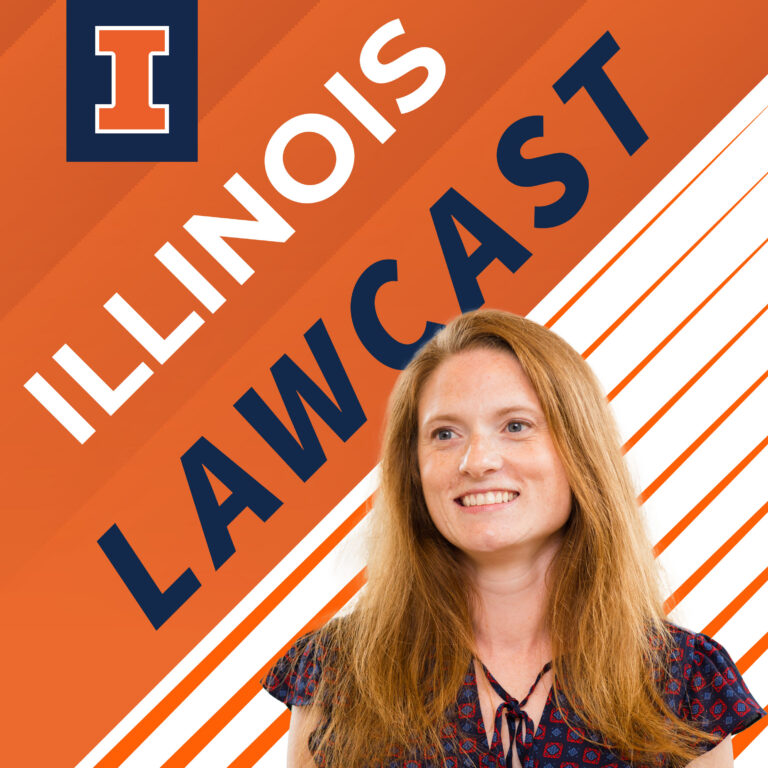 Illinois LawCast cover art with portrait of Kelly Salefski