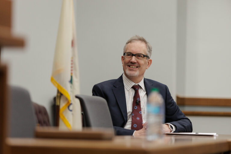 Professor Eric Johnson at his investiture ceremony