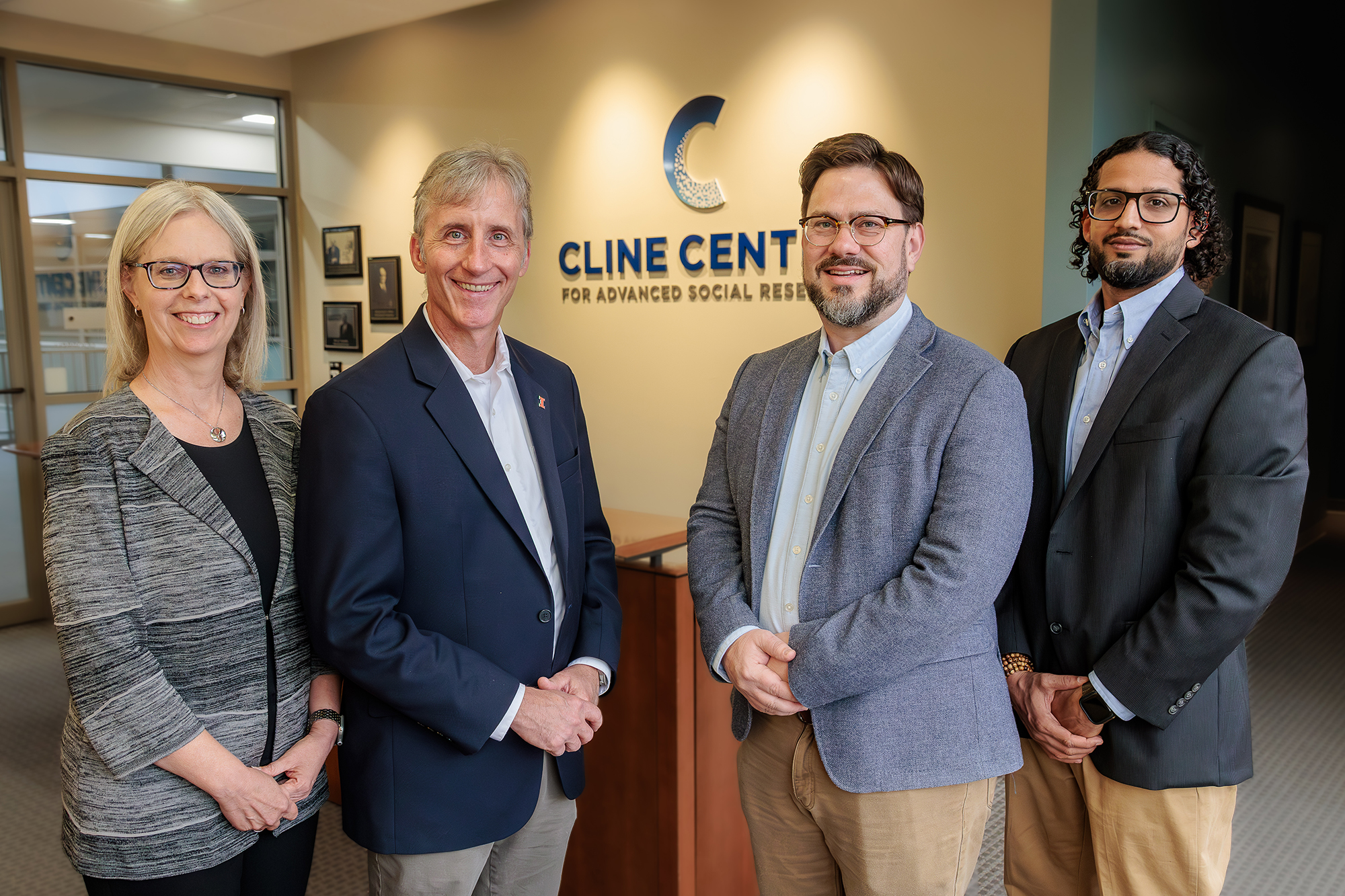 Jennifer K. Robbennolt, the Alice Curtis Campbell Professor of Law at Illinois; Scott Althaus, director and the Merriam Professor of Political Science at Illinois; Jay Jennings, the assistant director of research and a research scientist; and Ajay Singh, the assistant director of strategic research initiatives and a research scientist.